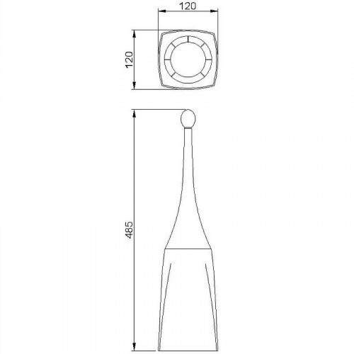 Ершик для унитаза Nofer 09108.N Хром Черный