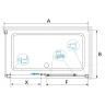 Душевой уголок RGW Passage PA-245B 100x90 410824590-14 профиль Черный стекло прозрачное