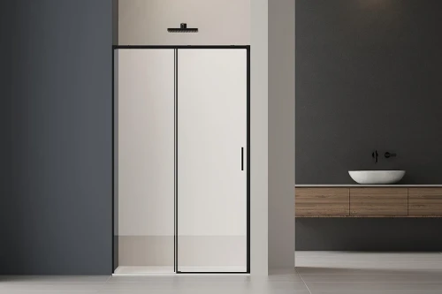 Душевая дверь Vincea Soft 2 140 VDS-3SO2140CLB профиль Черный стекло прозрачное