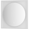 Зеркало Defesto Eclipce 60х60 DF 2236S с подсветкой 12W-3000К/в багетной раме/Сенсорный выключатель/Теплый белый свет/Белая рама
