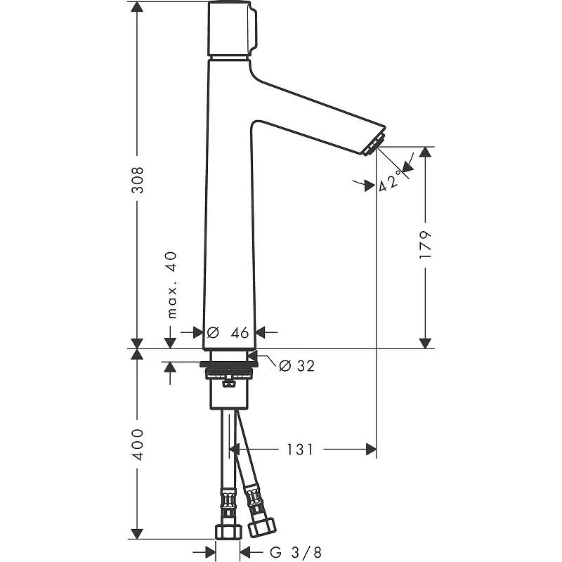 Смеситель для раковины Hansgrohe Talis Select S 72045000 Хром латунь