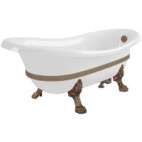 Ванна из искусственного камня Migliore Bella Decor 170x80 26989 ножки Leone Standart Бронза