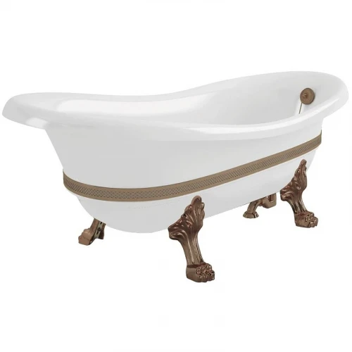 Ванна из искусственного камня Migliore Bella Decor 170x80 26989 ножки Leone Standart Бронза