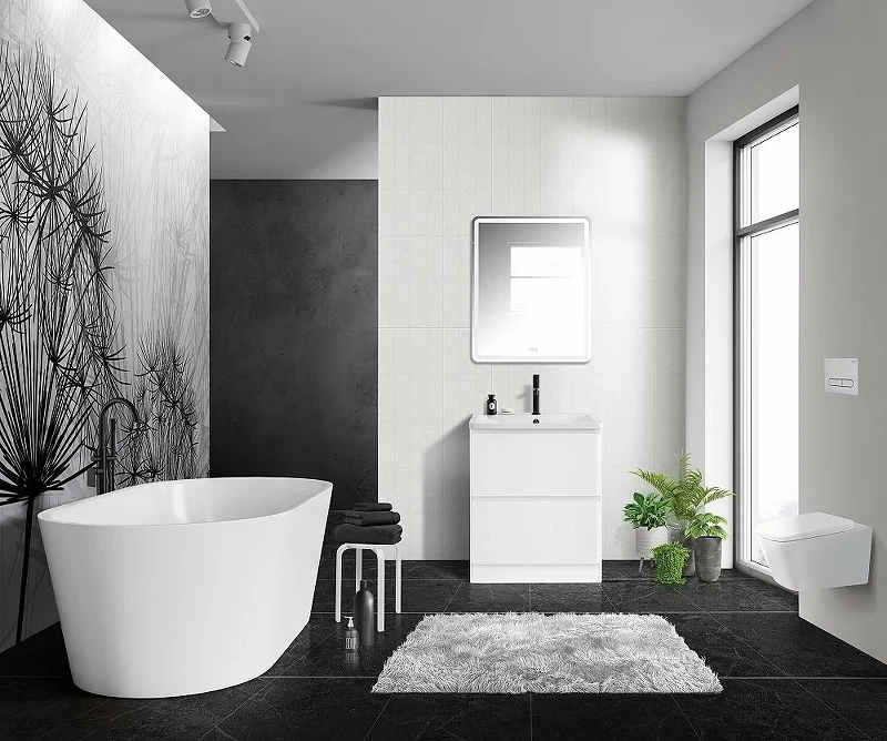 Тумба под раковину BelBagno 70 ALBANO-700-2C-PIA-BL Bianco Lucido МДФ / ЛДСП