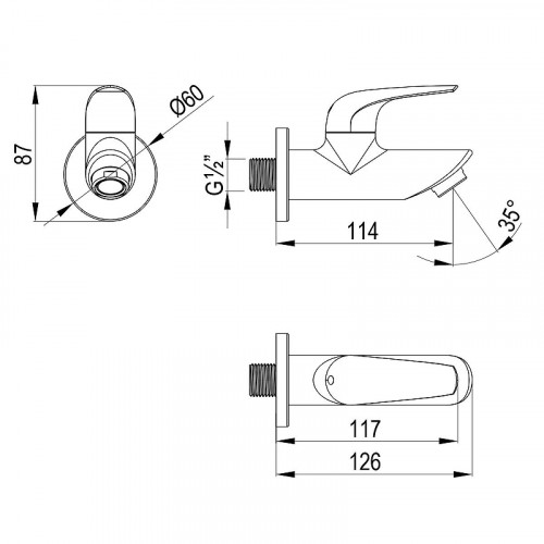 Кран для одного типа воды Lemark Project LM4690BL цвет Черный матовый