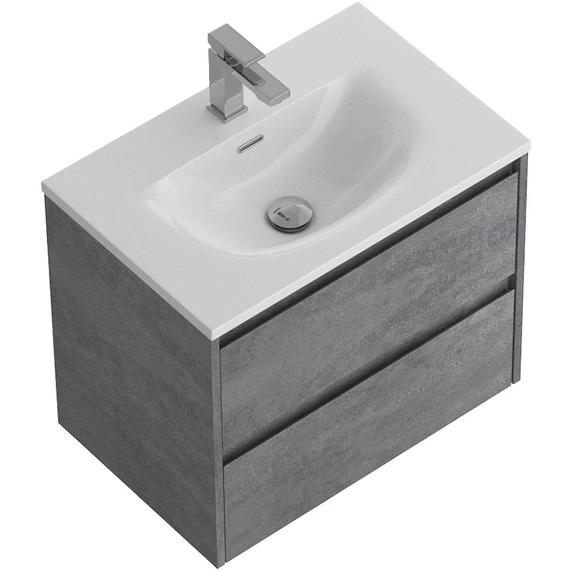 Тумба под раковину BelBagno Kraft 39 60 KRAFT 39-600/390-2C-SO-CG подвесная Cemento Grigio МДФ / ЛДСП