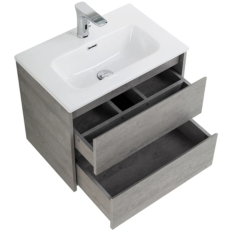 Тумба под раковину BelBagno Kraft 39 60 KRAFT 39-600/390-2C-SO-CG подвесная Cemento Grigio МДФ / ЛДСП