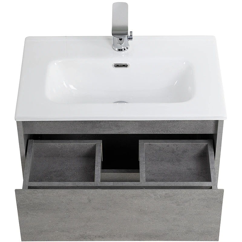 Тумба под раковину BelBagno Kraft 39 60 KRAFT 39-600/390-2C-SO-CG подвесная Cemento Grigio МДФ / ЛДСП