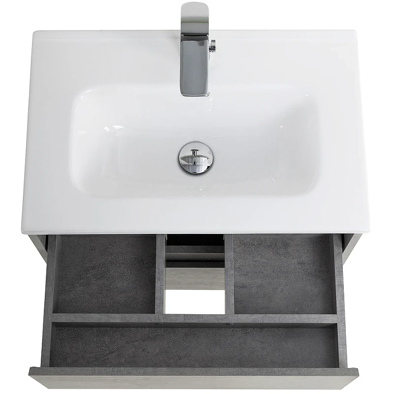 Тумба под раковину BelBagno Kraft 39 60 KRAFT 39-600/390-2C-SO-CG подвесная Cemento Grigio МДФ / ЛДСП