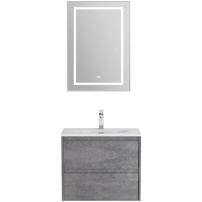 Тумба под раковину BelBagno Kraft 39 60 KRAFT 39-600/390-2C-SO-CG подвесная Cemento Grigio МДФ / ЛДСП