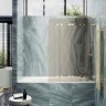 Шторка для ванны Maybah Glass MGV-585-3 980х1400 складная 4 секции Золото стекло бронзовое