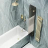 Шторка для ванны Maybah Glass MGV-585-3 980х1400 складная 4 секции Золото стекло бронзовое