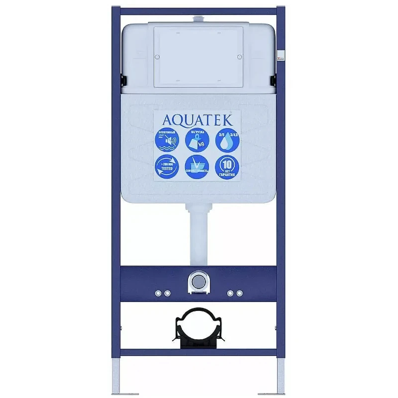 Комплект унитаза с инсталляцией Aquatek SET AQUATEK ВЕГА cmp с сиденьем Микролифт фарфор подвесной