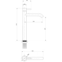 Смеситель для раковины Abber Wasser Kreis AF8111B Черный матовый латунь