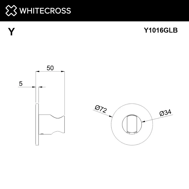 Держатель ручного душа Whitecross Y brushed gold Y1016GLB цвет Золото брашированное