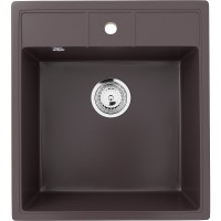 Кухонная мойка Ulgran Classic U-406-345 Шоколад искусственный камень (литьевой мрамор) встраиваемый
