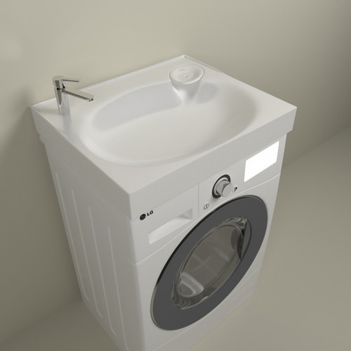 Раковина Marka One Lavanderia 600 на стиральную машину Белая
