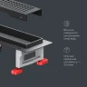 Душевой лоток AM.PM MasterFlow 40 W01SC-P11-040-01BM с Черной матовой решеткой Cut Gradient