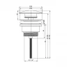 Донный клапан Wellsee Drainage System 182141000 click-clack цвет Золото