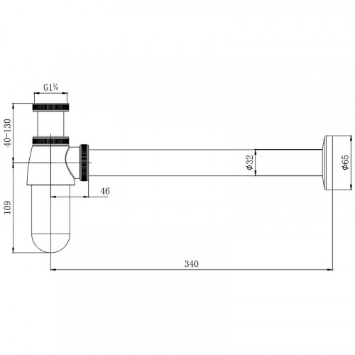 Сифон для раковины Aquatek AQ6011MB Черный матовый