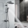 Душевая система Rose R18H R1836H Черная матовая