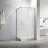 Душевой уголок Veconi Rovigo RV-27G 90х90 RV27G-9090-01-C8 профиль Золото брашированное стекло прозрачное