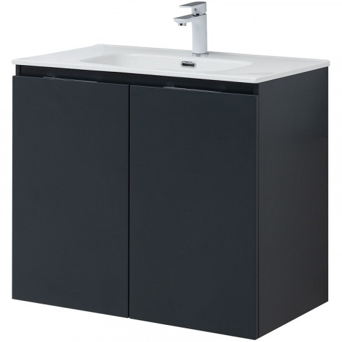 Тумба под раковину Aquanet Алвита New 80 277527 подвесная Антрацит МДФ / ЛДСП