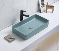Раковина-чаша CeramaLux 60 78189MLG-6 Зеленая фаянс накладная