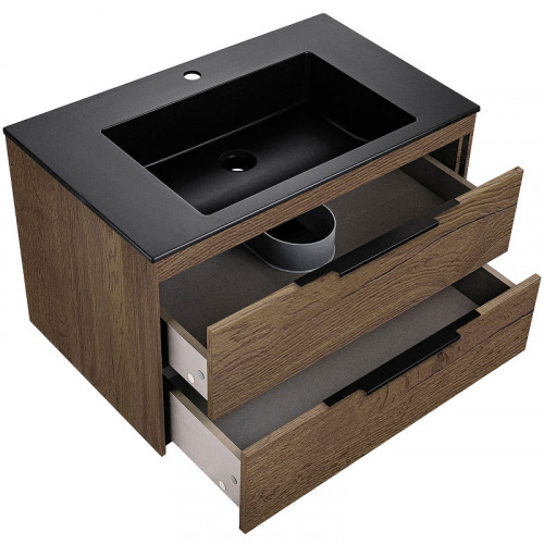 Тумба под раковину Vincea Chiara 2D 80 VMC-2C2800TO подвесная T.Oak МДФ / ЛДСП