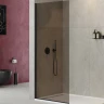 Душевая перегородка Cezares Liberta 110 LIBERTA-L-1-TB-110-BR-NERO профиль Черный матовый стекло бронзовое
