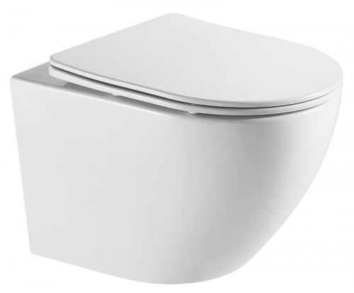 Унитаз Azario Grado Торнадо AZ-0046-UQ1 подвесной цвет Белый с сиденьем Микролифт