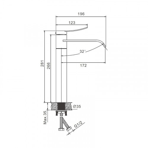 Смеситель для раковины Belz B812-1 B11812-1 цвет Сатин