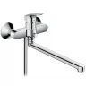 Смеситель для ванны Hansgrohe Logis 71402000 универсальный Хром латунь на стену