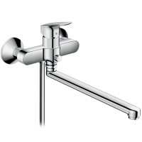 Смеситель для ванны Hansgrohe Logis 71402000 универсальный Хром латунь на стену