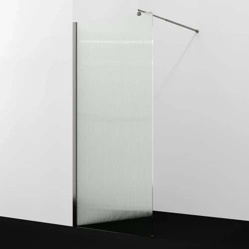 Душевая перегородка WasserKRAFT Rur 90 30W39GR-FL профиль Графит стекло рифленое