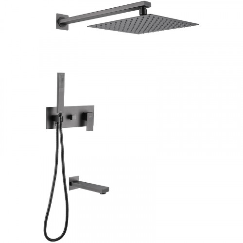 Душевая система Abber Daheim AF8217NG Никель латунь встраиваемый