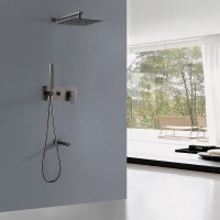 Душевая система Abber Daheim AF8217NG Никель латунь встраиваемый