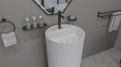 Раковина Whitecross Pantheon 43 0708.043043.200 Белая матовая искусственный камень (литьевой мрамор) напольный