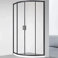 Душевой уголок Veconi Rovigo RV01B 90х90 RV01B-90-01-C7 профиль Черный матовый стекло прозрачное