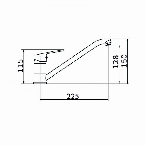 Смеситель для кухни Fashun A4214-B цвет Хром