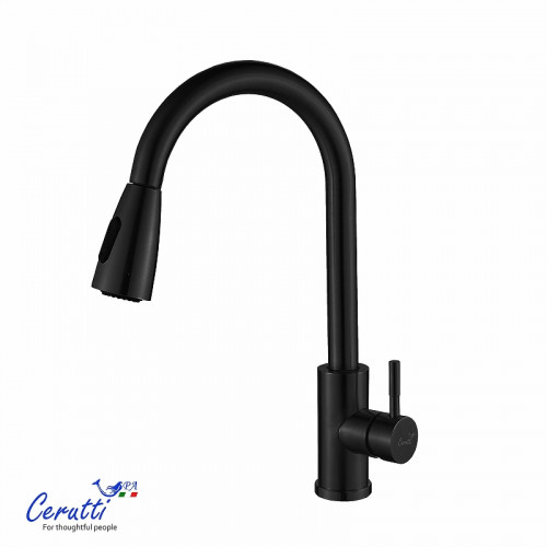 Cмеситель для кухни Ceruttispa Эннио (Ennio) B CT12107 12107 цвет Черный матовый