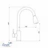 Cмеситель для кухни Ceruttispa Эннио (Ennio) B CT12107 12107 цвет Черный матовый