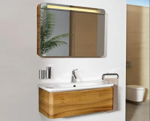Тумба с раковиной Vitra Nest Trendy 80 56138 подвесная Натуральное дерево