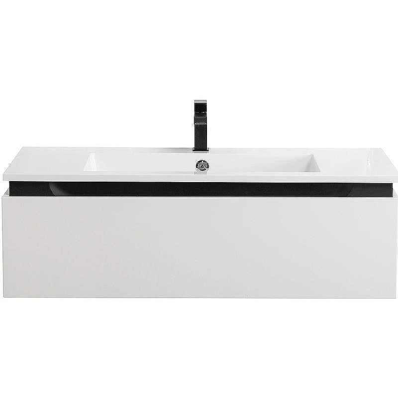 Тумба с раковиной Cezares Slider 100 SLIDER-1000-1C-SO-BO+100 CZR-1000/480-LV-MR-PRS подвесная Bianco Opaco