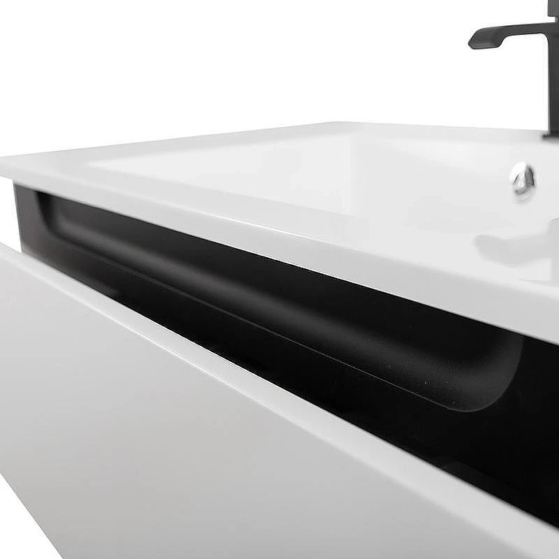 Тумба с раковиной Cezares Slider 100 SLIDER-1000-1C-SO-BO+100 CZR-1000/480-LV-MR-PRS подвесная Bianco Opaco