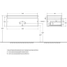 Тумба с раковиной Cezares Slider 100 SLIDER-1000-1C-SO-BO+100 CZR-1000/480-LV-MR-PRS подвесная Bianco Opaco