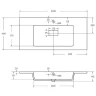 Тумба с раковиной Cezares Slider 100 SLIDER-1000-1C-SO-BO+100 CZR-1000/480-LV-MR-PRS подвесная Bianco Opaco