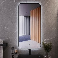 Зеркало Bond Loft 60x120 M35ZE-60120 с подсветкой Черное глянцевое с бесконтактным выключателем МДФ / ЛДСП, стекло