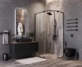 Зеркало Bond Loft 60x120 M35ZE-60120 с подсветкой Черное глянцевое с бесконтактным выключателем МДФ / ЛДСП, стекло