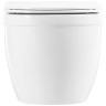 Комплект унитаза с инсталляцией BelBagno Loto BB070CHR/SC/BB026/BB042BL с сиденьем Микролифт и Белой глянцевой клавишей смыва фаянс подвесной